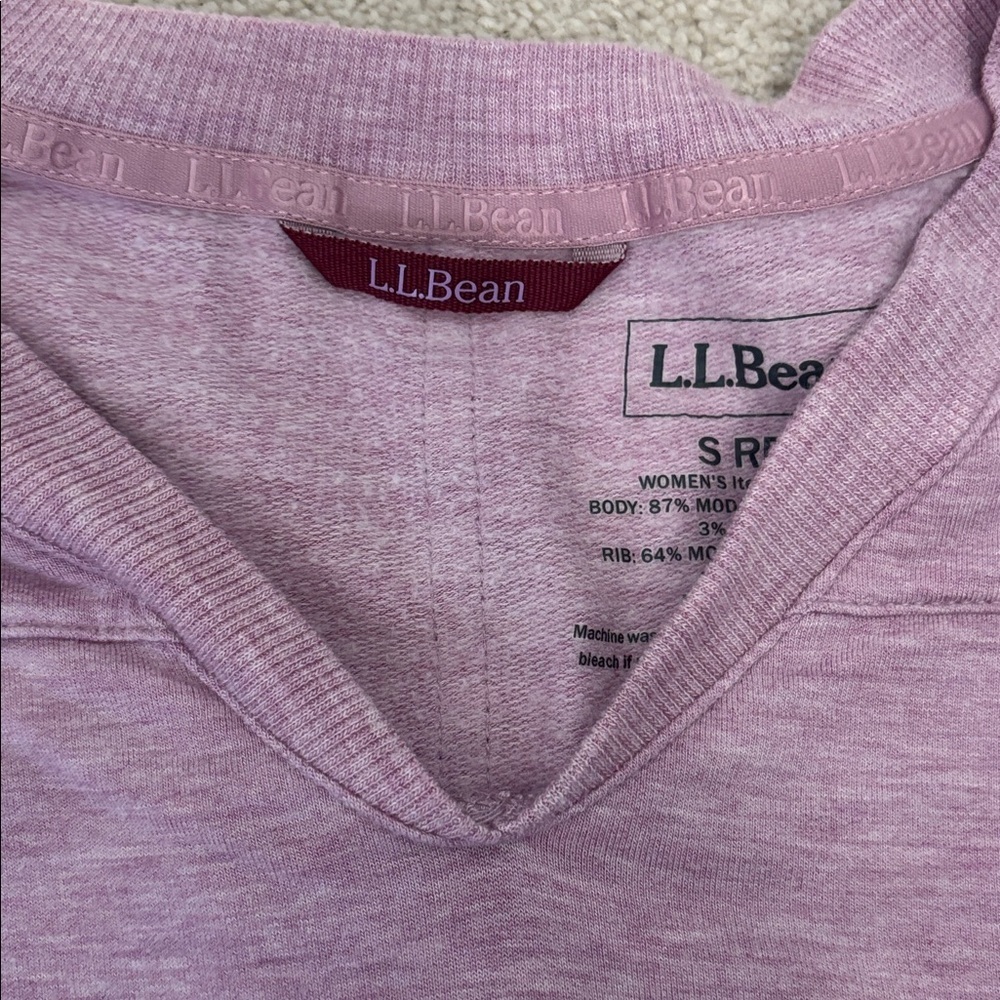 L.L. Bean Pink V-Neck Top - Picture 2 of 3
